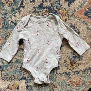 Old Navy Candy Cane Christmas Onesie
